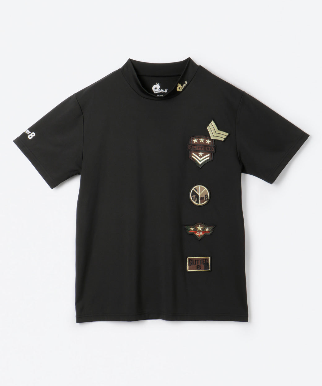 GLITTER 8 モックネックTシャツ（半袖）