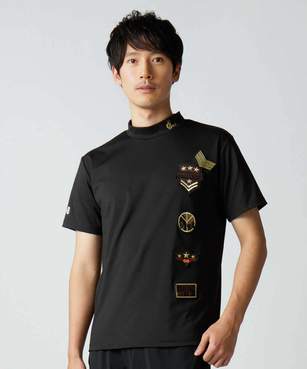 GLITTER 8 モックネックTシャツ（半袖）