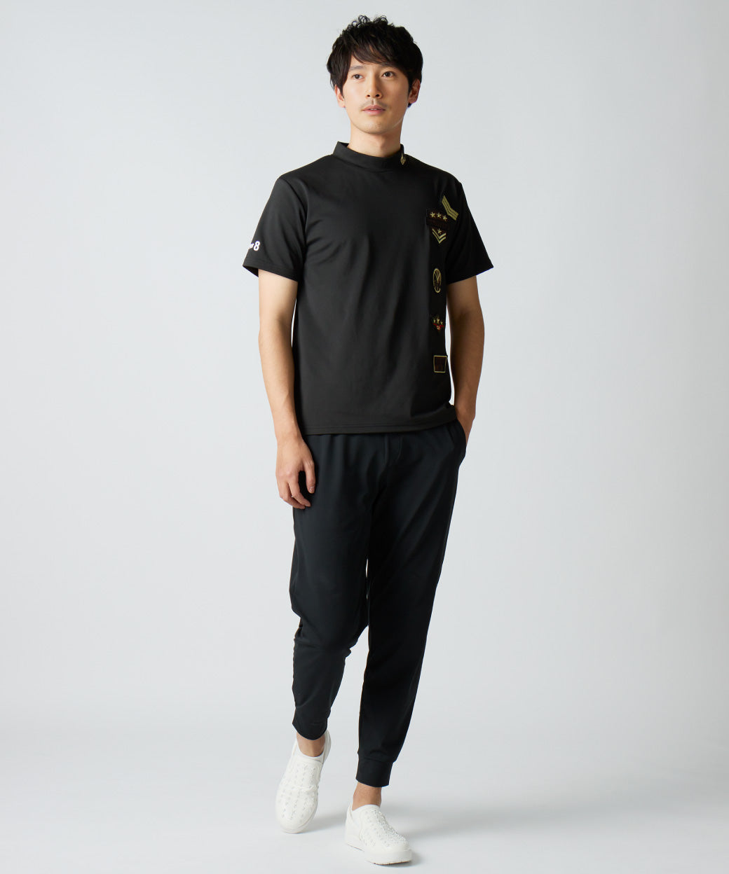 GLITTER 8 モックネックTシャツ（半袖）