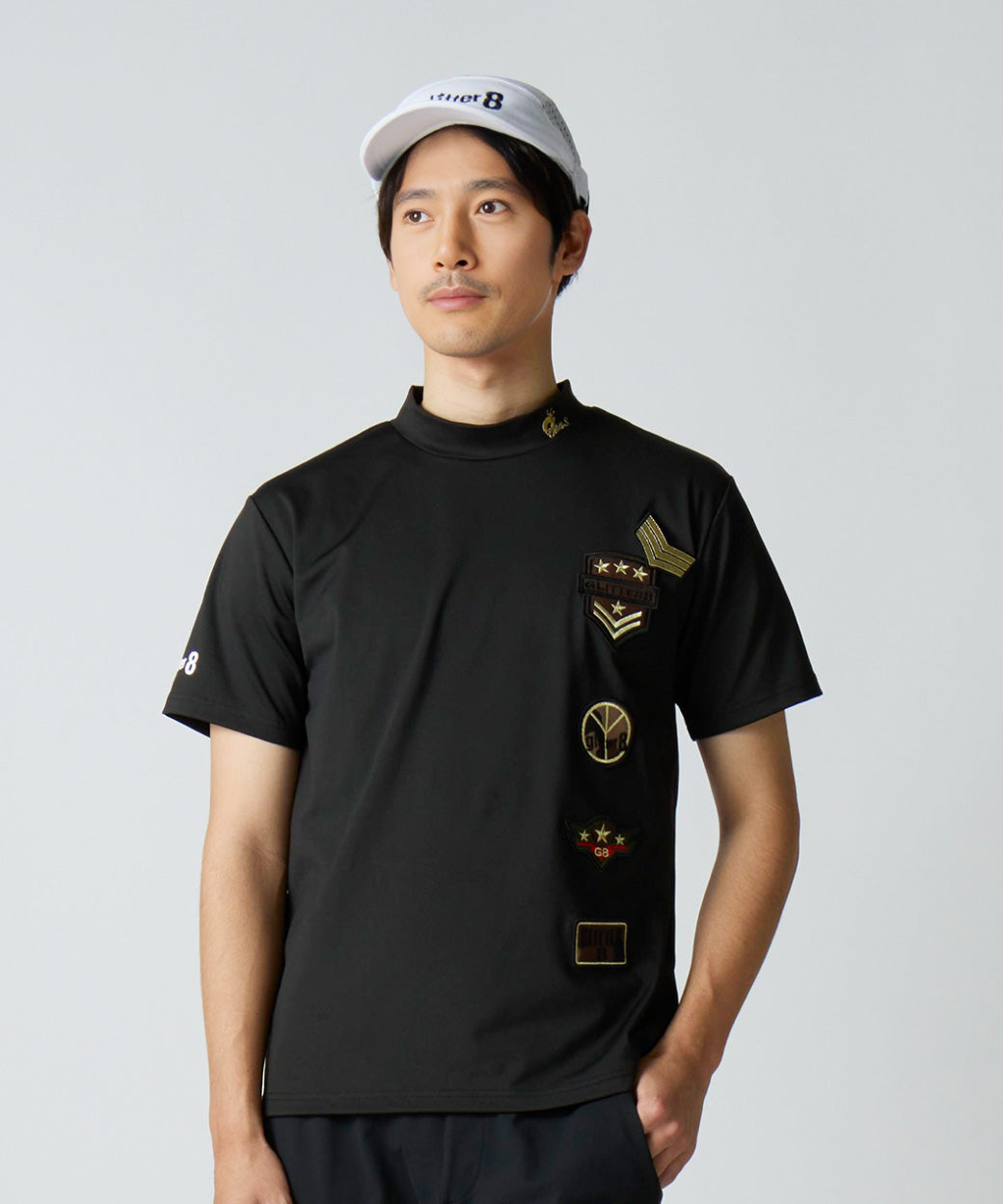GLITTER 8 モックネックTシャツ（半袖）