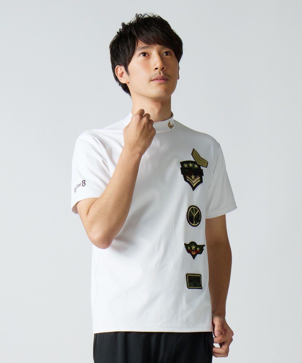 GLITTER 8 モックネックTシャツ（半袖）