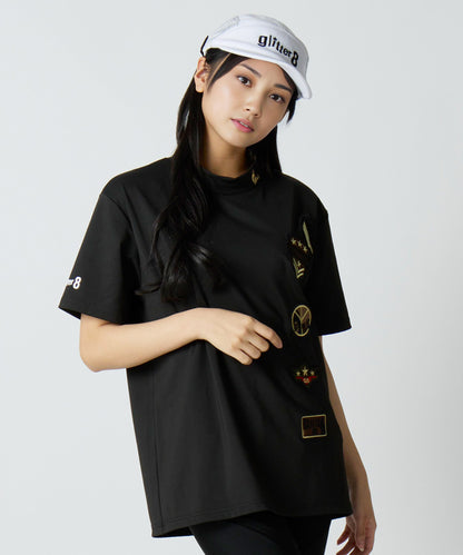 GLITTER 8 モックネックTシャツ（半袖）