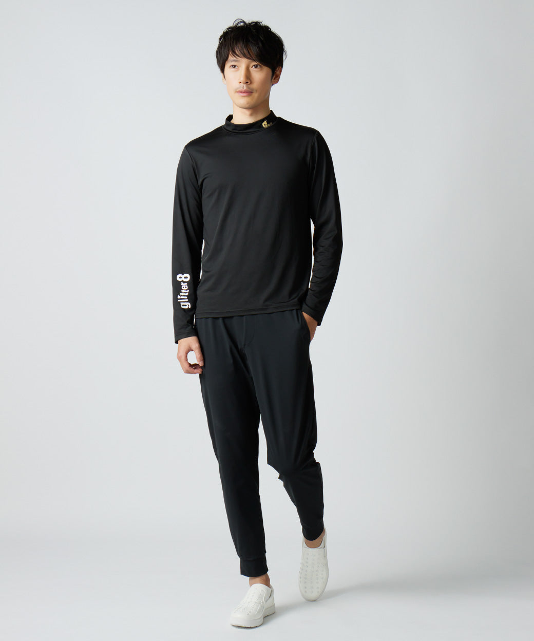 GLITTER 8 モックネックTシャツ（長袖）