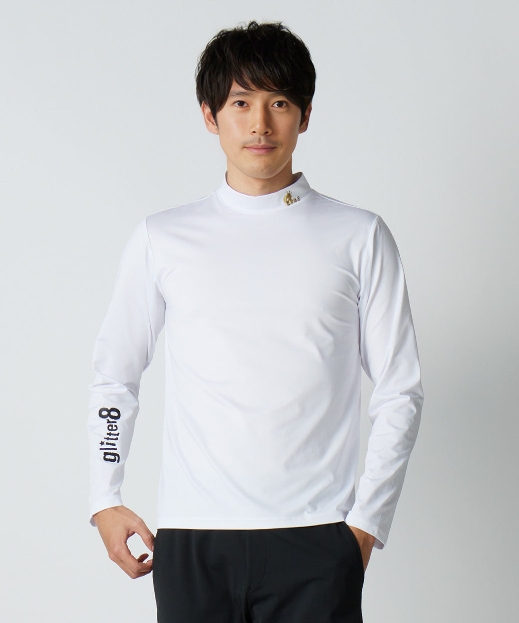 GLITTER 8 モックネックTシャツ（長袖）
