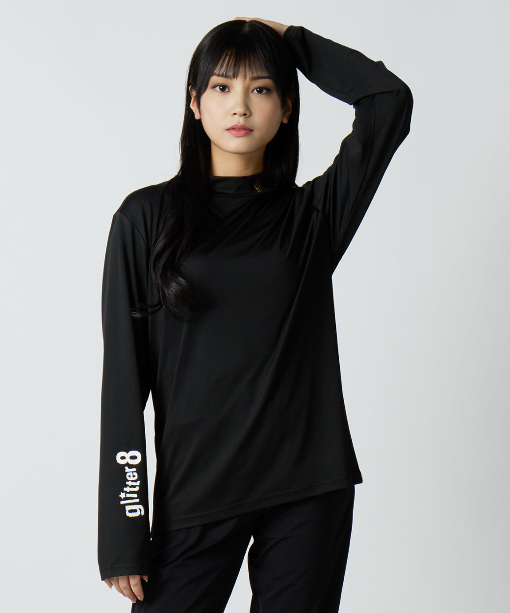 GLITTER 8 モックネックTシャツ（長袖）