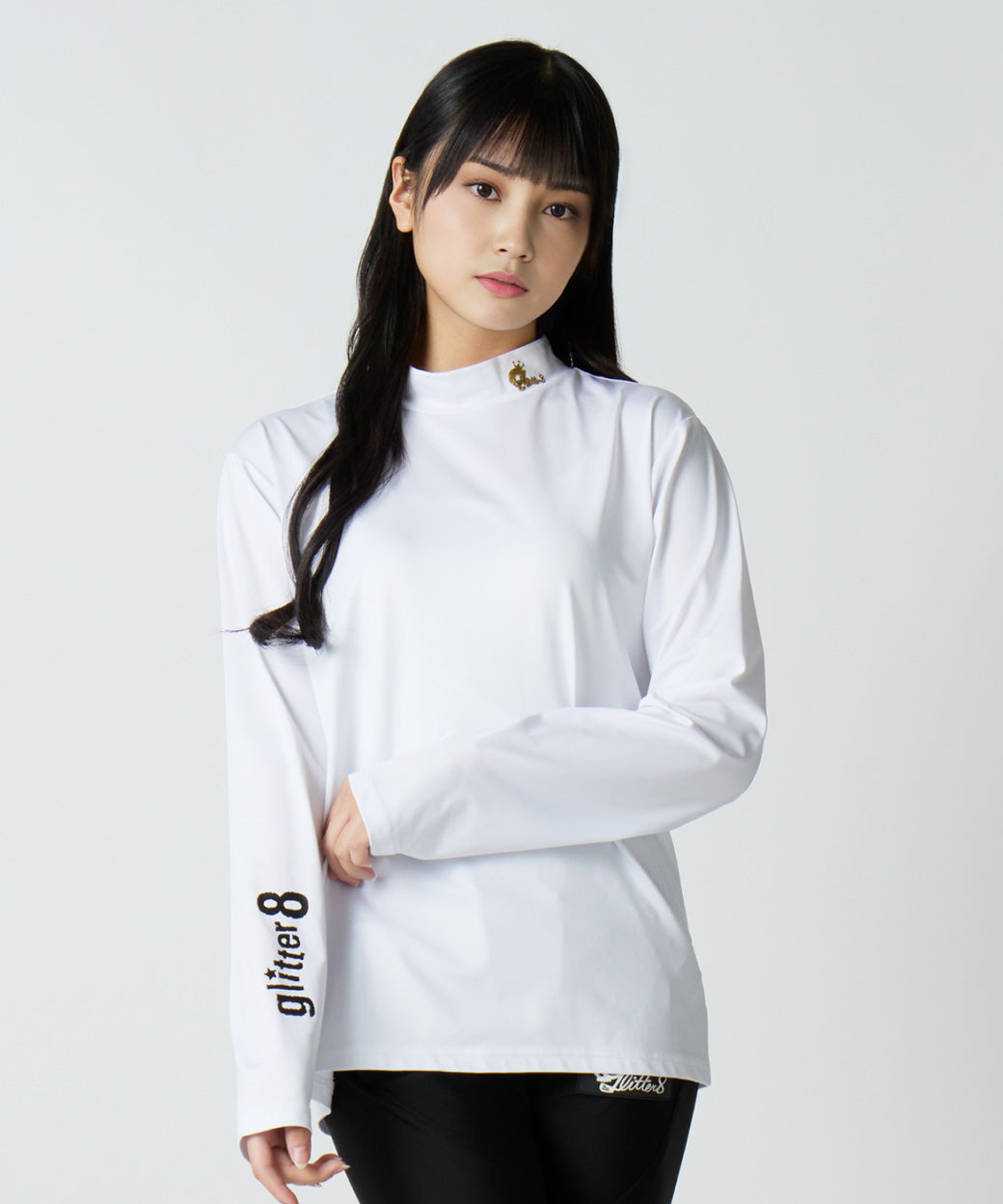 GLITTER 8 モックネックTシャツ（長袖）