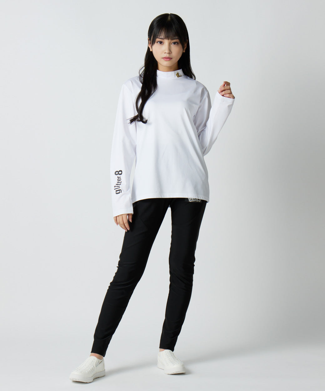 GLITTER 8 モックネックTシャツ（長袖）